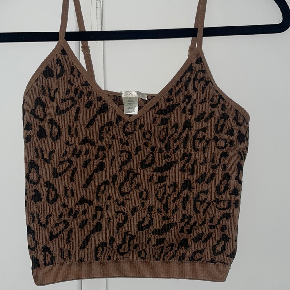 Bozzolo Womens Cheetah Crop Top